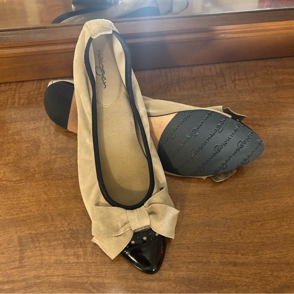 Suede Pointed Toe Bow Flats - Picture 3 of 7